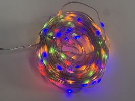 Lučke 192 led barvne 8 funkcij utripanja, baterijska, s časovnikom, 14,40 m
