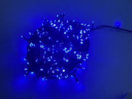 Lučke 320 led modre 8 funkcij utripanja s časovnikom, 24 m, IP44
