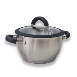 Lonec 2,4l Bowl, steklen pokrov z silik. oblogo, 18cm
