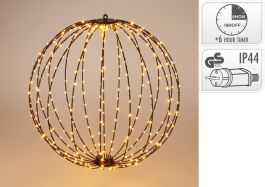 Krogla okrasna 320 led extra topla, fi 50 cm s časovnikom, IP44, Koo.