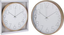 Ura stenska 30cm, imitacija lesa
