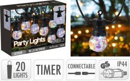 Lučke 20 led barvne, party 9,5 m,  IP44, Kop.