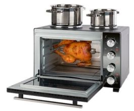 Mini pečica s kuhalnima ploščama Profi Cook PC-KK1302, 32 L, 700+1000+1500W
