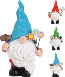 Figura vrtni palček s šopkom 23 cm, Kop.