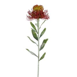 Cvetje umetno Mica, krizantena rdeča 59 cm, Edel.