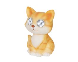 Figura vrtna muca s solarnimi očmi 23 cm, Kaem.