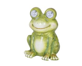 Figura vrtna žabica s solarnimi očmi 25 cm, Kaem.