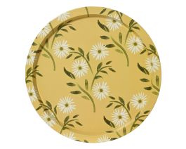 Pladenj kovinski okrogel Flower, fi 32cm
