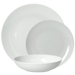 Krožnik garnitura Metropolis Bianco 18/1, porcelan 
