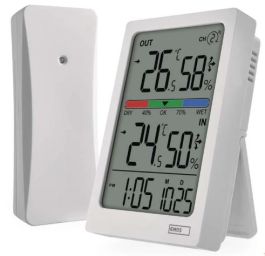 Termometer brežični s hidrometrom in budilko E0558W