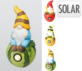 Figura palček na sadju s solarno lučko 20x39 cm, Kop.