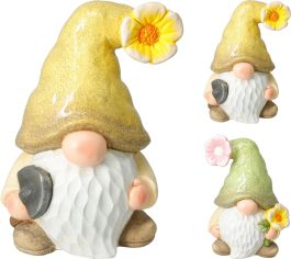 Figura palček z rožico zelen/rumen 31 cm, Kop.