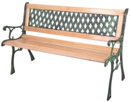 Klop vrtna les/kovina 122x54x73 cm, Slov.