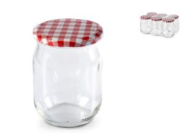 Kozarec za vlaganje s karo pokrovčkom, 580ml, 6/1
