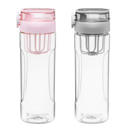 Steklenica za vodo z nastavkom za sadje, 840 ml, pvc
