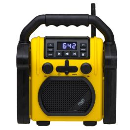 Zvočnik in radio z bluetooth 10W robustno ohišje IPX54 230V ali 6xR14 Adler