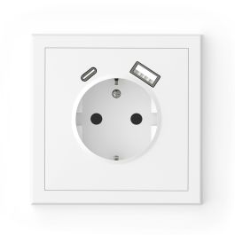 Vtičnica ADRIA z USB A+C bela Commel