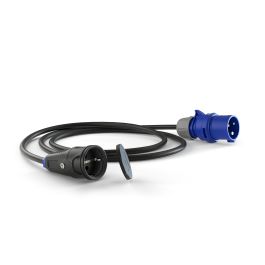 Podaljšek adapter CEE - Šuko 3P HO7RN-F 3x1.5mm dolžina 1,5m IP44 Commel
