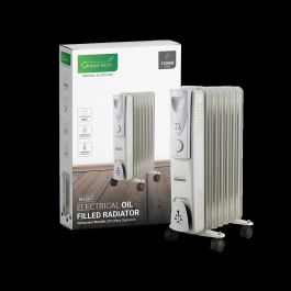 Radiator oljni Green Tech 1500W, 7 reber, bel