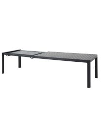 Miza vrtna aluminij antrancit 180/240/300x100 cm
