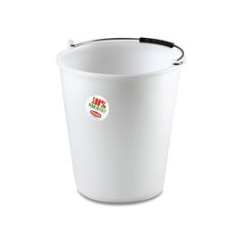 Vedro brez izliva ,15 l, 32x30cm, belo, Stefanp