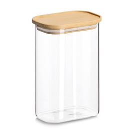 Doza steklena, bambus pokrov, 1300ml
