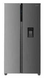 Hladilnik ameriški Heinner HSBS-H439NFXWDE++, višina 177 cm, širina 90 cm, dozirnik vode, NoFrost, inox