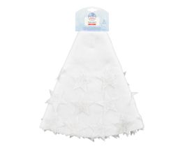 Prevleka za božično stojalo belo/srebrna z zvezdicami iz filca fi 100 cm
