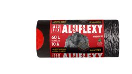 Vrečke za smeti s trakom Alufix, ALUFLEXY 60l / 10 kos, zelo elastične in močne 
