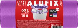Vrečke za smeti z elastičnim trakom Alufix, 60l, 10/1, vijolične
