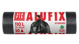 Vrečke za smeti Alufix,  črne, 110l, 10/1 (brez traku)
