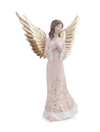Figura, angel, roza, 18 cm
