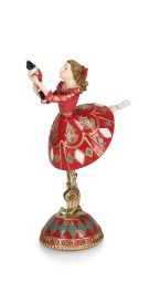 Figura, plesalka, rdeča, 21,3 cm
