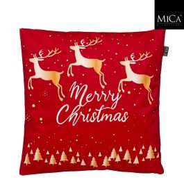 Blazina Merry Christmas jelenčki, rdeča, 45×45cm
