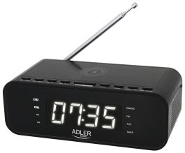 Budilka z radijem COPPER Adler (brezžično polnjenje, USB 1A in FM RADIO)