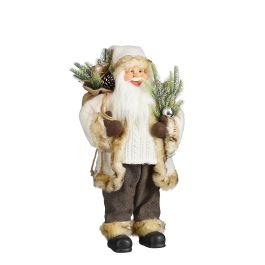 Figura božiček rjavo/bel 60 cm
