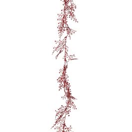 Girlanda, listi, rdeča, 180 cm
