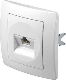 VTIČNICA KOMUN. EKONOMIK BELA 1 X CAT5  RJ45 TEM KE37PW-B