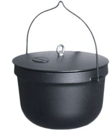 Kotliček+ pokrov 10 L litoželezo-emajl Pl.