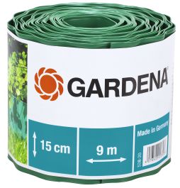 Ograda za travne in vrtne grede, zelena, 15 cm / 9 m