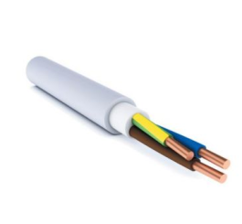Kabel mehkožilni PP/L 5x0,75mm beli H03VV-F 