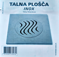 PLOŠČA kopalniška TALNA TEŽKA INOX 15x15, PPK