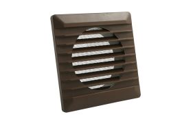 Rešetka prezračevalna rjava fi 100 cev, mere 140x140, Marley