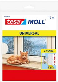Trak tesnilni za okna Tesamoll Universal 6mm, bel, 10m x15mm 
