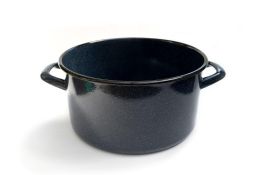 Kozica visoka Clean, zunaj temno siva, notranjost temno siva, premer 36 cm, višina 19 cm, volumen 16 l
