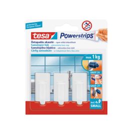 Kljukica samolepilna klasična Tesa Powerstrips Hooks Small, bela, 3/1
