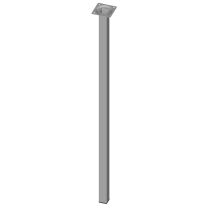 Noga mizna 25x25x700mm, srebrna 