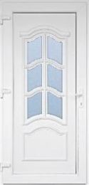 Vrata vhodna KORZIKA 980x2080mm, leva, PVC bela 