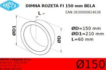 ROZETA DIMNA 150 BELA Vafra