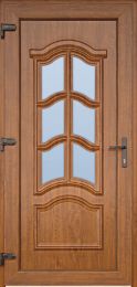 Vrata vhodna KORZIKA 980x2080mm, leva, PVC rjava 